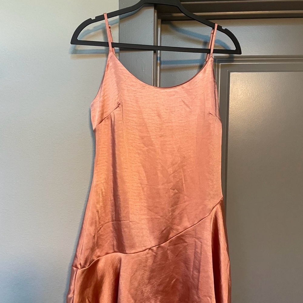 Altar'd State Peach Satin Dress